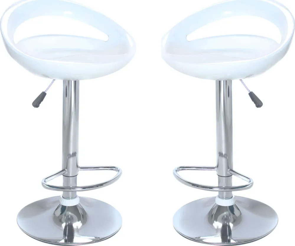 GALTERO - set di 2 sgabelli alti metallo Bianco Milani Home