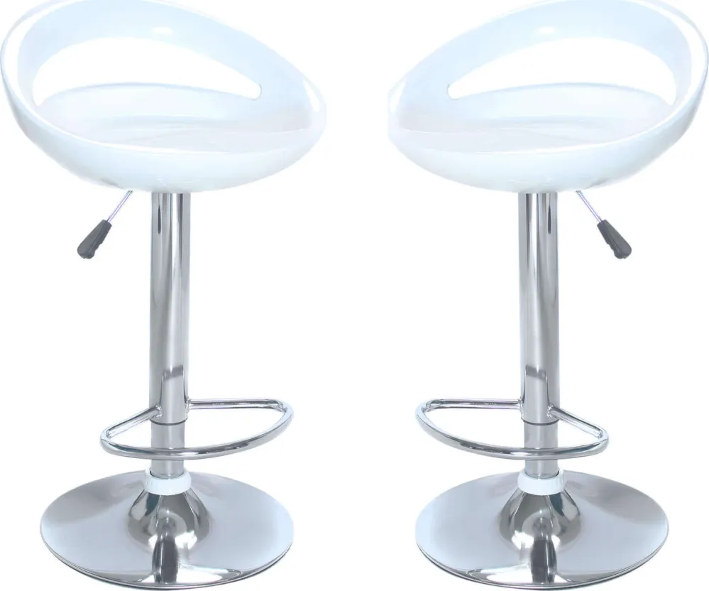 GALTERO - set di 2 sgabelli alti metallo Bianco Milani Home