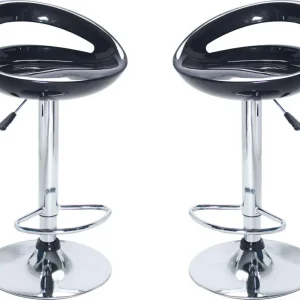 GALTERO - set di 2 sgabelli alti metallo Nero Milani Home
