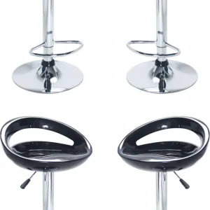 GALTERO - set di 4 sgabelli Nero Milani Home
