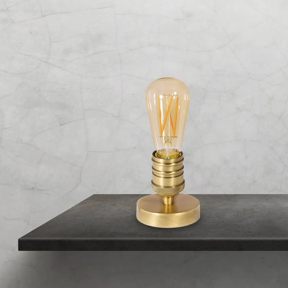 Lampada da Tavolo Industrial Ottone Vesta Ghidini 1849