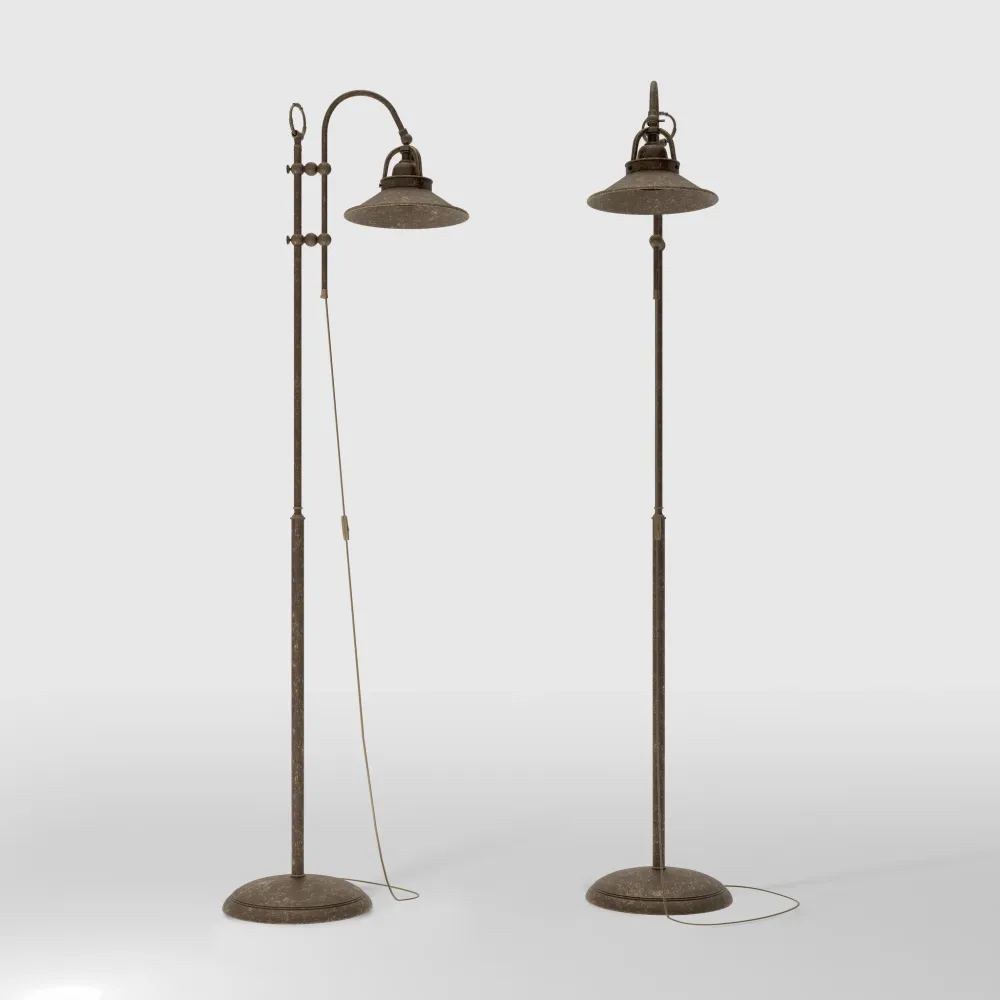 Lampada da Terra Ottone Regolabile Industrial Alice Ghidini 1849