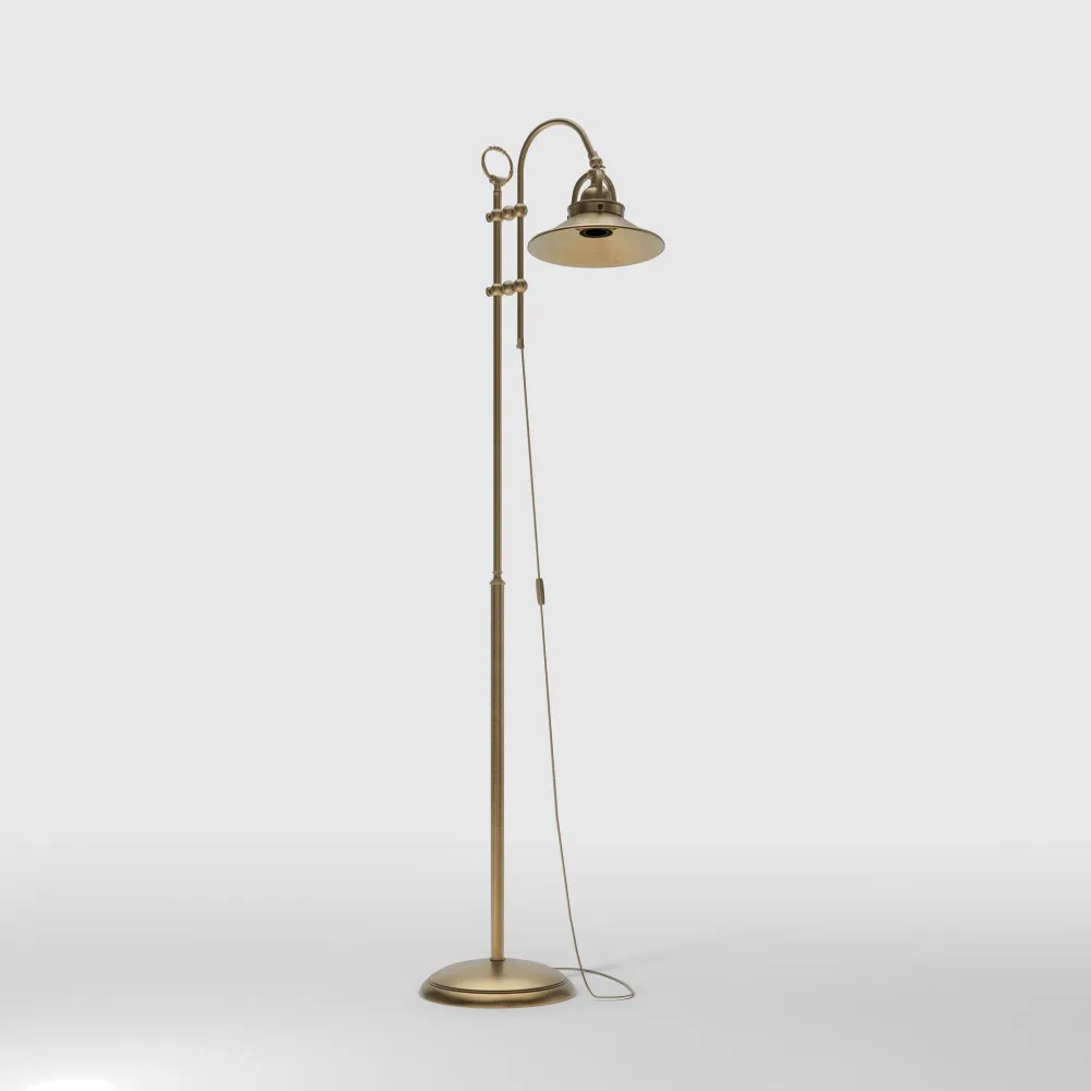 Lampada da Terra Ottone Regolabile Industrial Alice Ghidini 1849