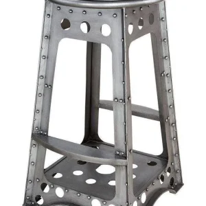 Sgabello metallo "Aviation" argento 1461 75 cm Gilde