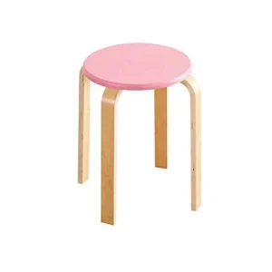 gongxi Sgabelli Impilabili, Sgabello Rotondo Sgabello Doccia Mobili Legno Antiscivolo per Bar Cucina di Casa, 40 X 45,5 Cm