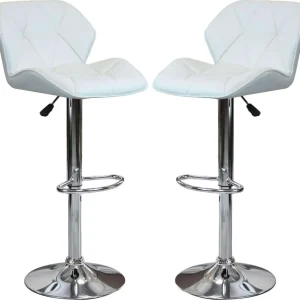 GRIFF - set di 2 sgabelli alti metallo Bianco Milani Home