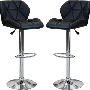 GRIFF - set di 2 sgabelli alti metallo Nero Milani Home