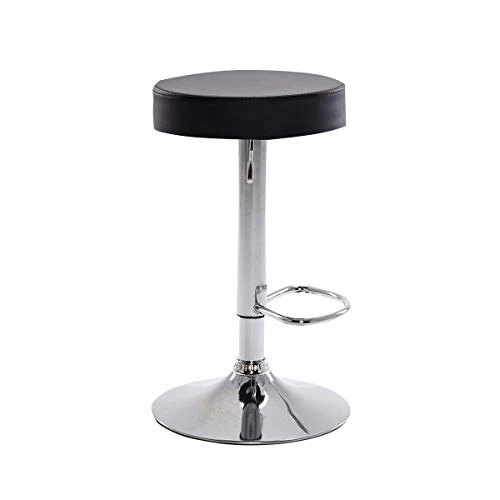 Set di 2 sgabelli rotondi da bar da cucina e bar, per colazione, colore: grigio GroBKau