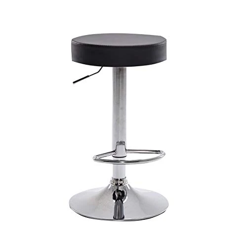 Set di 2 sgabelli rotondi da bar da cucina e bar, per colazione, colore: grigio GroBKau