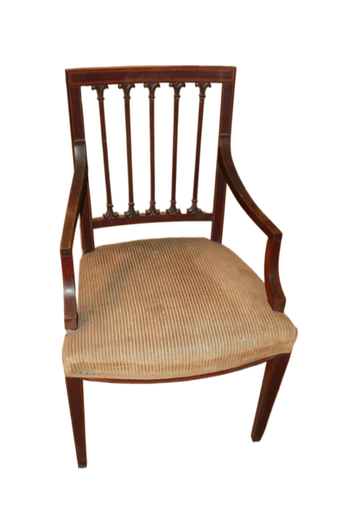 Gruppo di 2 poltroncine e 2 sedie Vittoriane del 1800