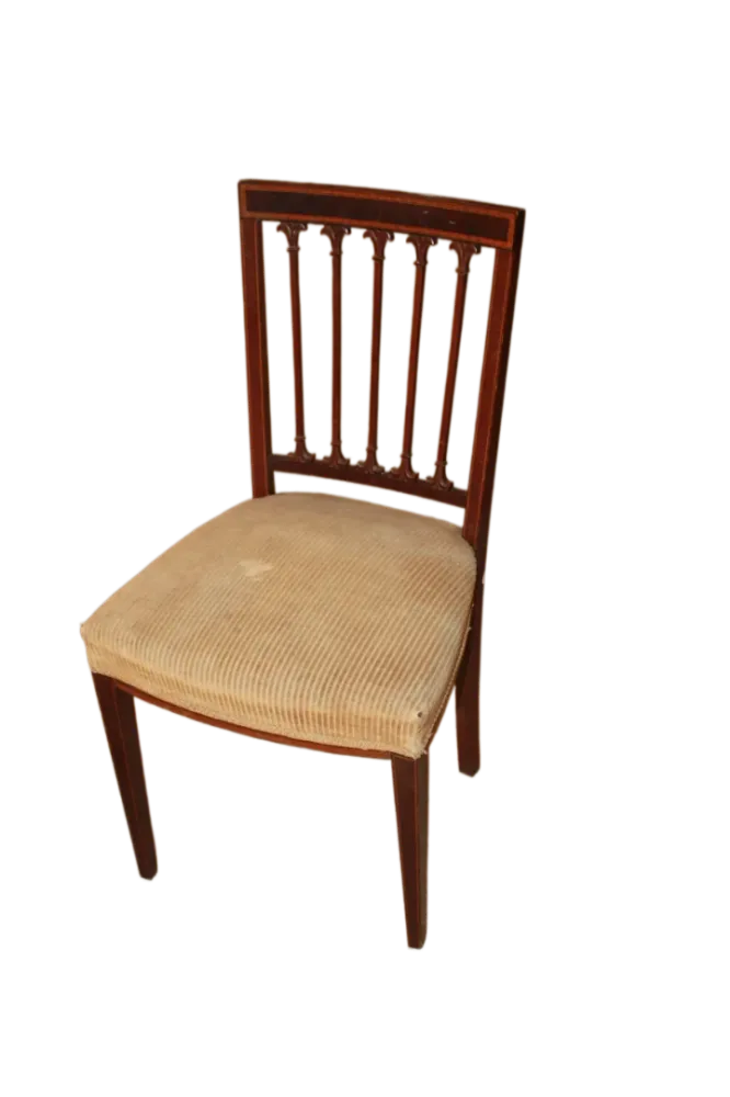 Gruppo di 2 poltroncine e 2 sedie Vittoriane del 1800