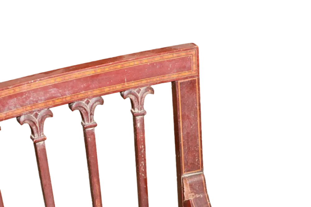 Gruppo di 2 poltroncine e 2 sedie Vittoriane del 1800