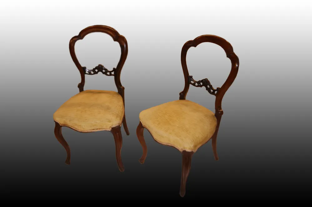 Gruppo di 4 sedie francesi del 1800 legno di palissandro