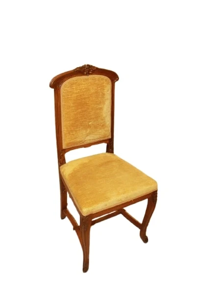 Gruppo di 6 sedie Francesi stile Liberty legno di noce