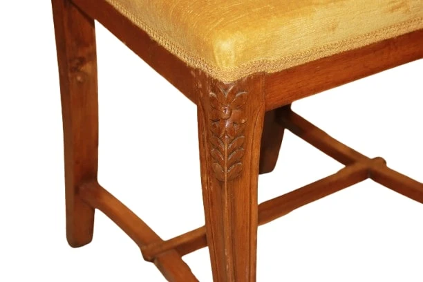Gruppo di 6 sedie Francesi stile Liberty legno di noce