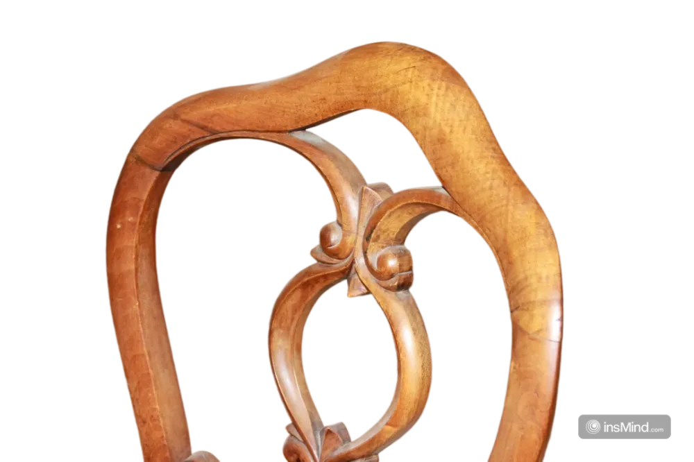 Gruppo di 4 sedie Francesi stile Luigi Filippo del 1800 legno di Noce