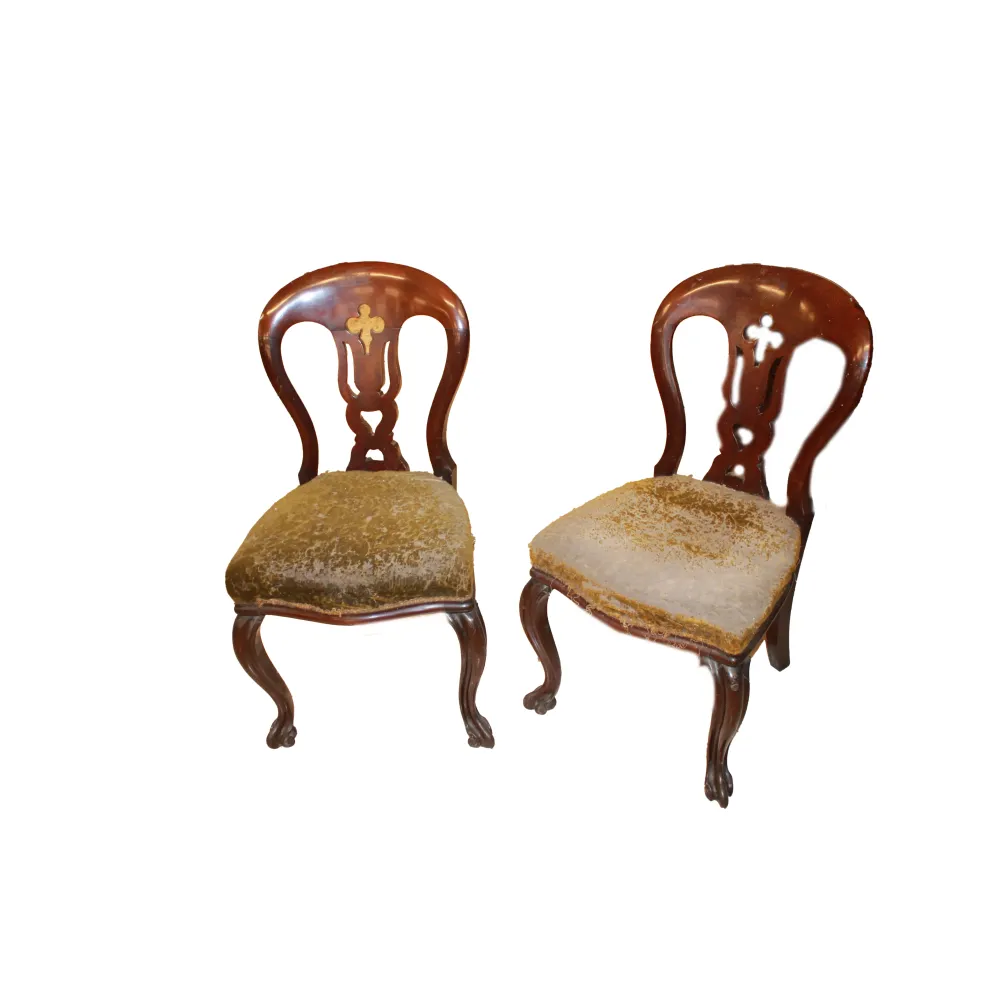 Gruppo di 4 sedie Mogano Stile Regency inglesi