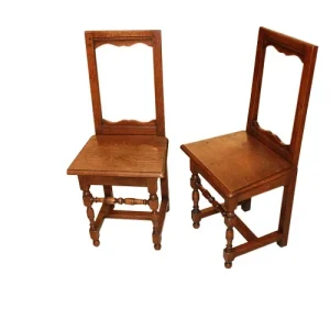 Gruppo di 4 sedie rustiche francesi di fine 1800