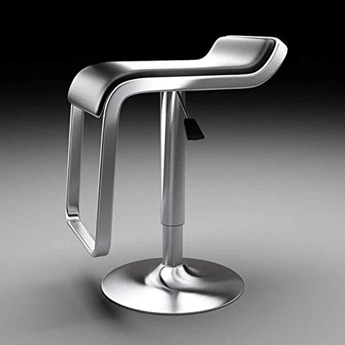 GUOJINE Pelle sgabelli da Bar Bar Stool Faux Kitchen Sgabello Sgabello Nero Sedile Regolare 60-80cm