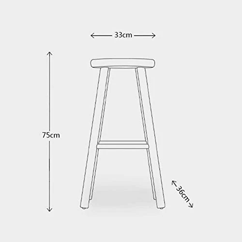 GUOJINE Sgabelli da Bar Colazione Kitchen Bancone Sgabelli Set di 2 Pezzi MDF Seat Seat Bar Sedie Gambe Legno Alti sgabelli