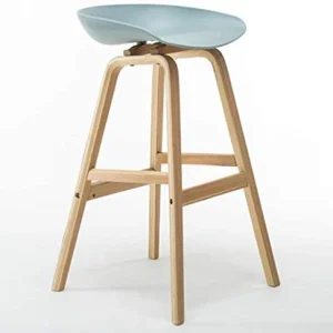 GUOJINE Sgabelli da Bar Sgabelli Retro Sedia da Pranzo Legno Top MetalVintage Rustic Designer Cucina Bar Bar di Design Sga...