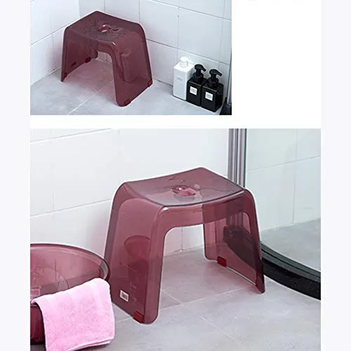 H-M-Shelf Bagno Sgabello da Bagno Antiscivolo, Sgabello per la casa plastica, Sgabello per Bambini, Sgabello per Bambini,...