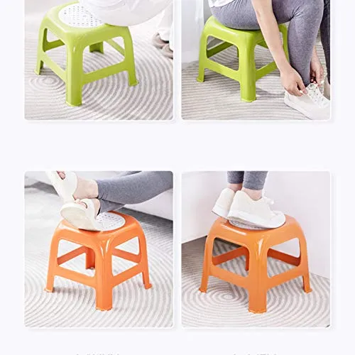 H-M-Shelf Sgabello Antiscivolo plastica, Sgabello Che Cambia Scarpe, Sgabello per Il Bagno Addensato per la casa, Sgabello...