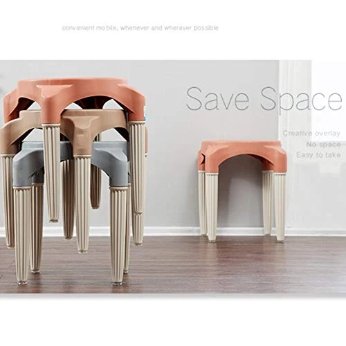 H-M-Shelf Sgabello di plastica Sgabello per la casa Sgabello per la casa Sgabello da Bagno Sgabello Antiscivolo Soggiorno...