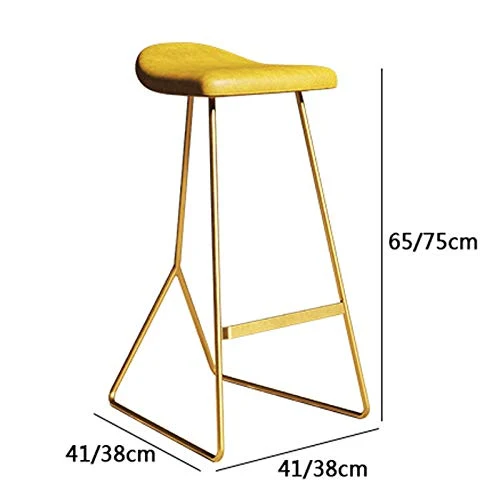 H-M-stool Sgabello da Bar Cornice Oro, Sedia Barre Semplice, Sgabello Ferro High Sgabello, caffè Creativo Sedia da Pranzo,...