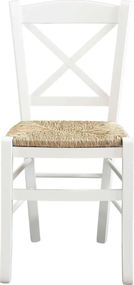 HALLIE - sedia croce legno massello Bianco Milani Home
