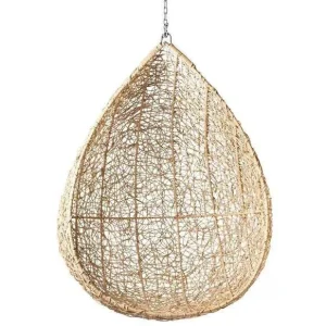 Sedia sospesa Bentar rattan naturale intrecciato mano halo