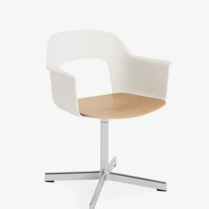 poltrona layout 232 alluminio lucido/rovere HAY
