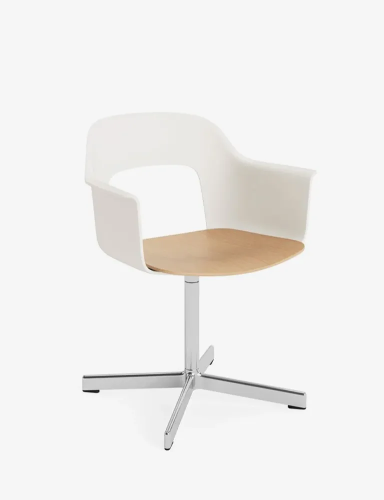 poltrona layout 232 alluminio lucido/rovere HAY