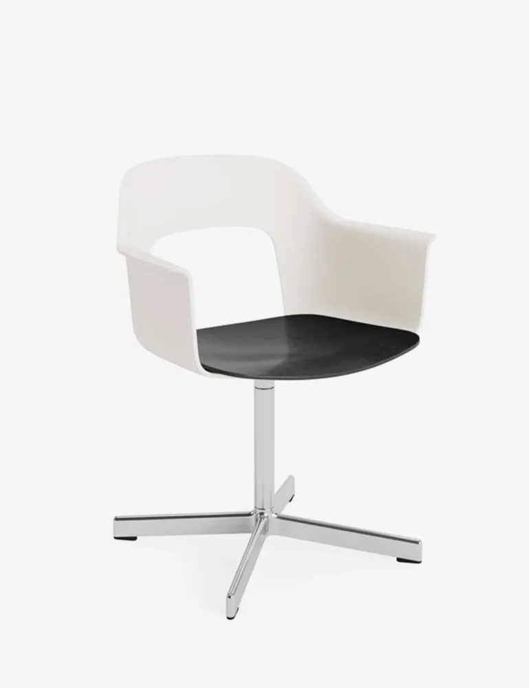 poltrona layout 232 alluminio lucido/rovere nero HAY