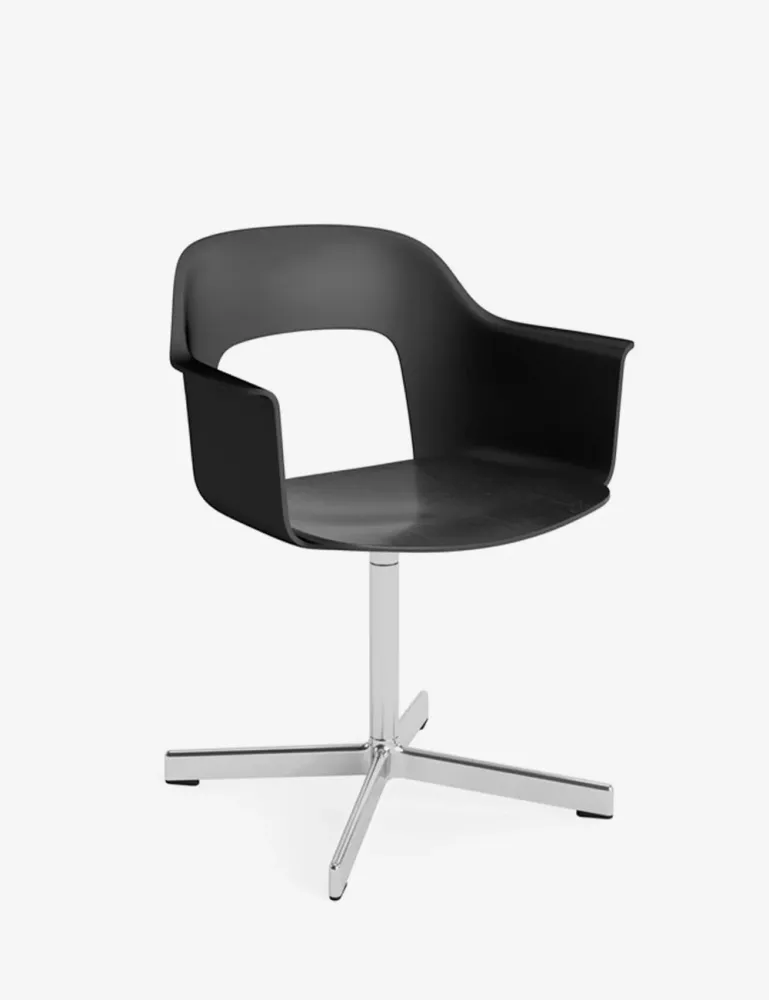 poltrona layout 232 alluminio lucido/rovere nero HAY