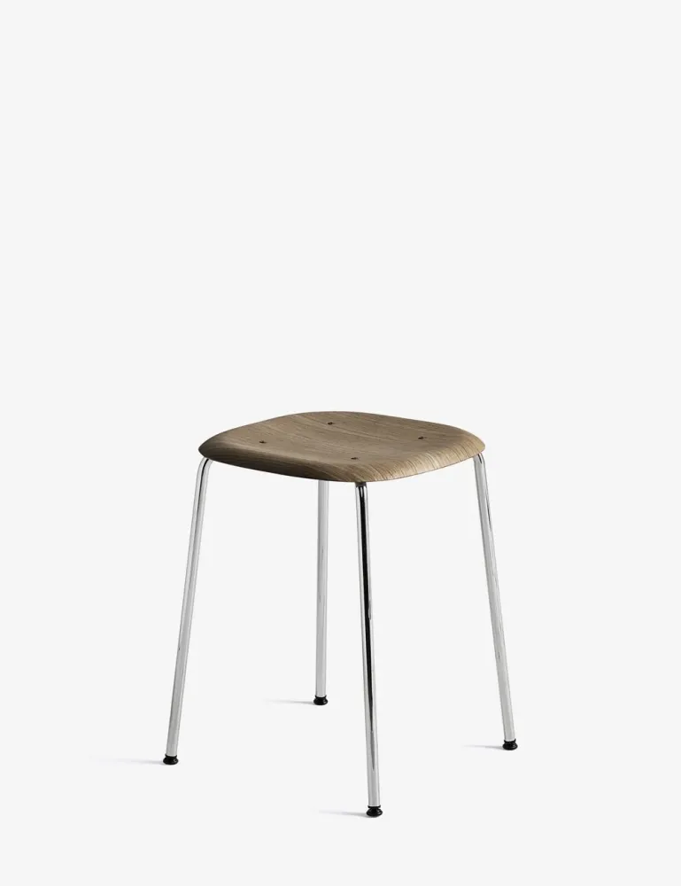 sgabello con bordo morbido 70 cromato HAY