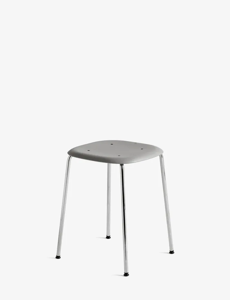 sgabello con bordo morbido 70 cromato HAY