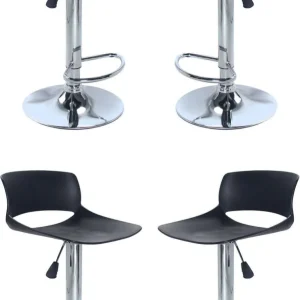 HECTOR - set di 4 sgabelli Nero Milani Home
