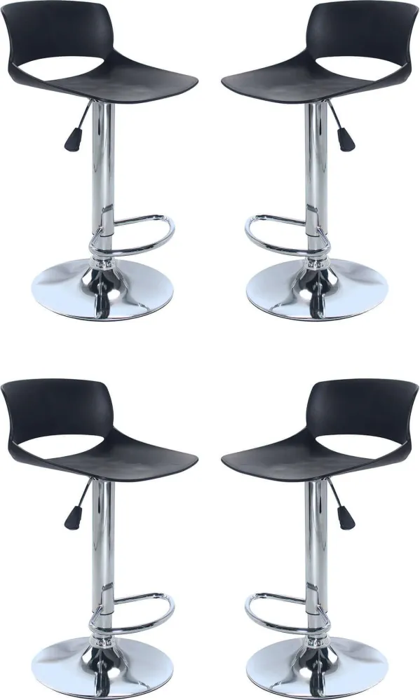 HECTOR - set di 4 sgabelli Nero Milani Home