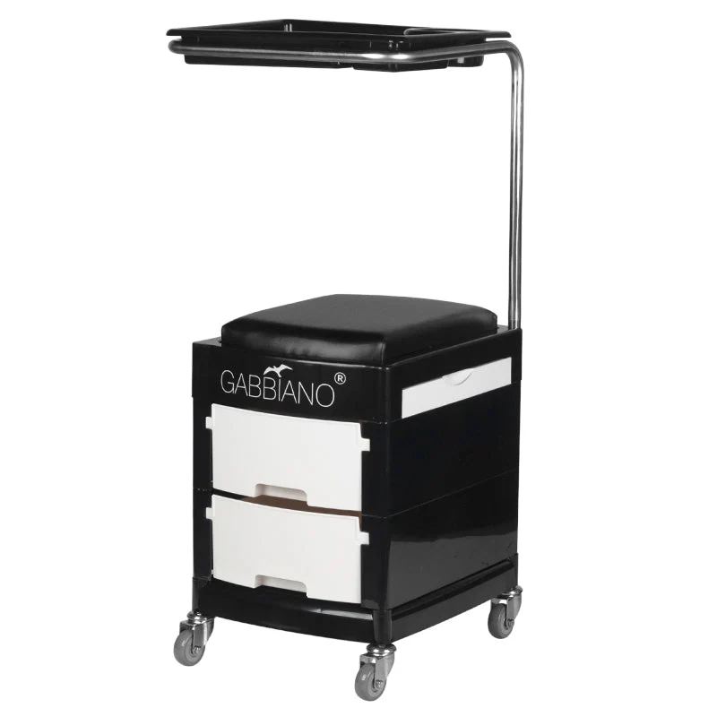 Helper - sgabello per pedicure 16 plus nero / bianco