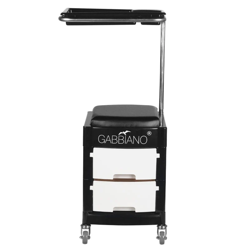 Helper - sgabello per pedicure 16 plus nero / bianco