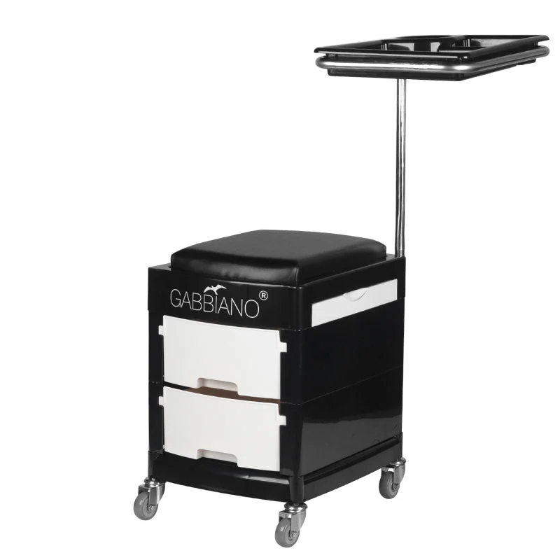 Helper - sgabello per pedicure 16 plus nero / bianco