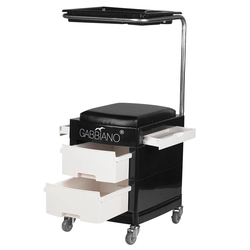 Helper - sgabello per pedicure 16 plus nero / bianco