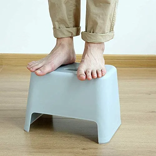 Sgabello multifunzionale Poggiapiedi imbottito Sgabello plastica semplice, materiali PP ecocompatibili, antiscivolo, forte...