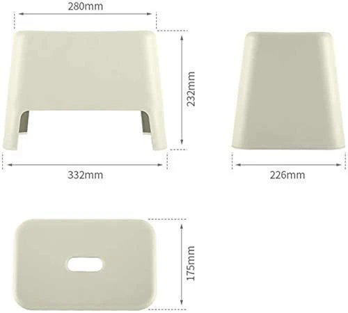 Sgabello multifunzionale Poggiapiedi imbottito Sgabello plastica semplice, materiali PP ecocompatibili, antiscivolo, forte...