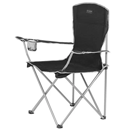 HIGHLANDER Sedia da Campeggio Pieghevole Outdoor Resistente e Nero