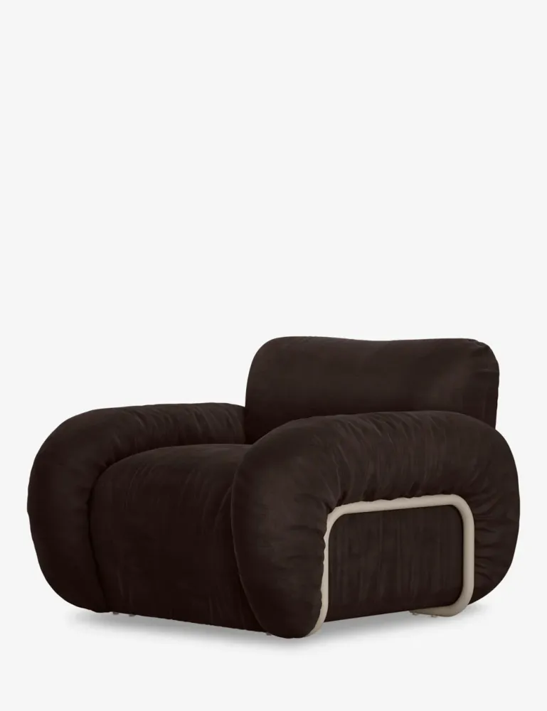 poltrona arc lounge velluto reale HKLIVING