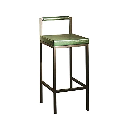 HMM retrò Moderno Sgabelli Bar Sgabello da Bar Verde Scuro Sedie da Bar Square Sedie da Pranzo Similpelle Seduta Imbottita...