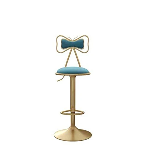 AYQ- Sedia da Bar da 24,4"-32,3", Sedia da Bar Ferro Battuto Dorato con Schienale Ad Arco, Sedia da Cucina, Sedia Girevole...