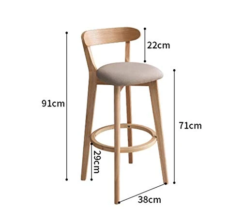 AYQ- Sedie da Cucina Legno da Pranzo, 71 Cm Sgabello da Colazione Sgabelli da Bar Stile retrò per Cucina Sala da Pranzo Pu...